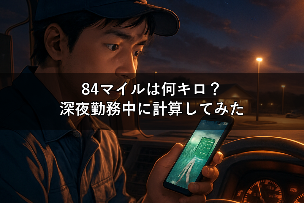 「84マイル」は何キロ？深夜勤務の合間に見たアメリカの道路標識が気になって、電卓片手に計算してみた